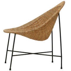 Kerstin Hörlin-Holmquist Wicker and Metal 'Stora Kraal' Side Chair