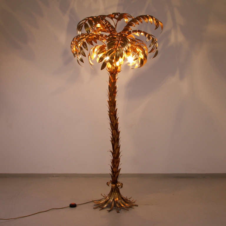 Golden Palm Tree Lamp by Hans Kogl