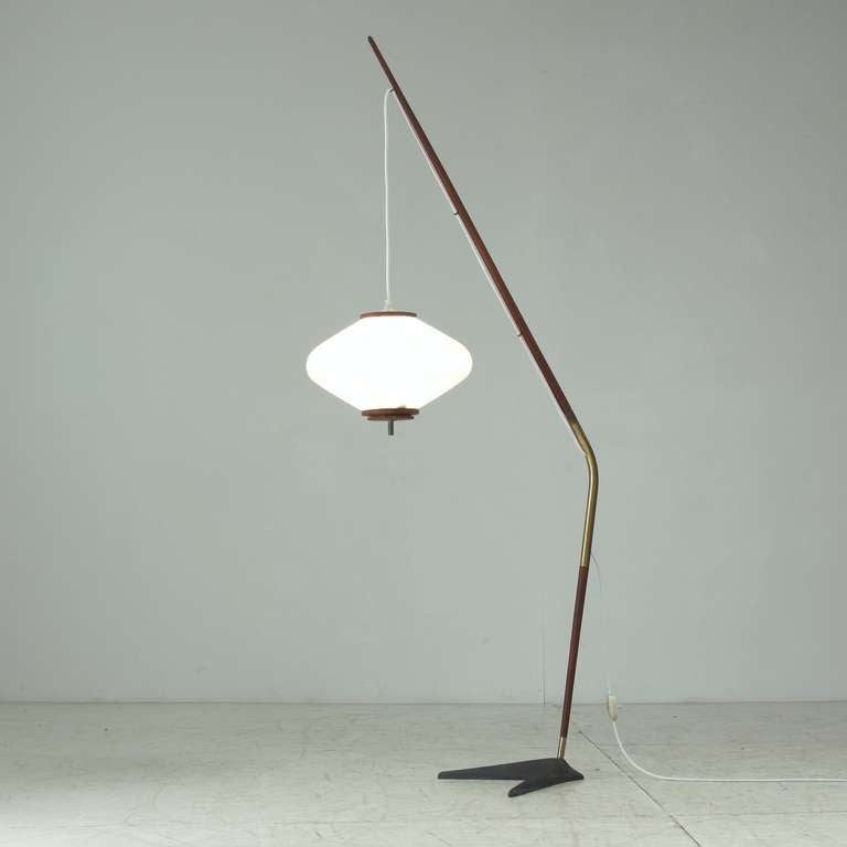 Rare Rispal Floorlamp with Metal Foot