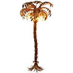 Golden Palm Tree Lamp by Hans Kogl