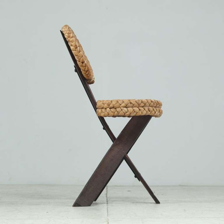 Mid-20th Century French 1950s Rope Covered Chair For Sale
