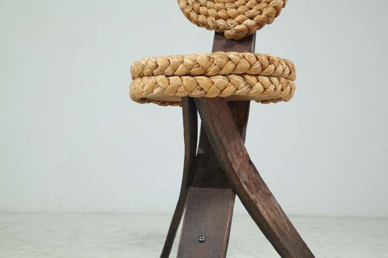 French 1950s Rope Covered Chair For Sale 3