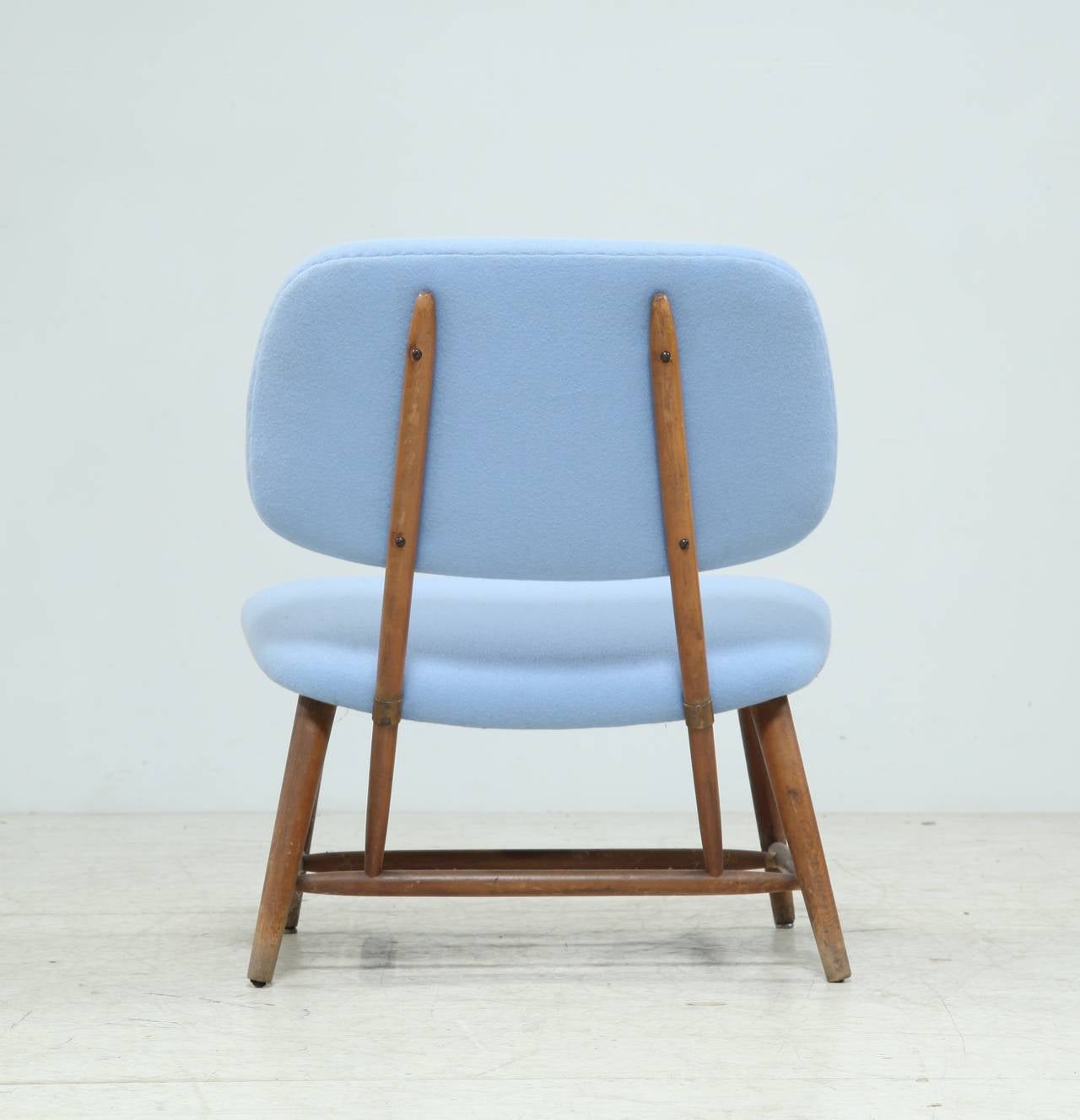 Mid-20th Century TV Chair by Alf Svensson in Powder Blue