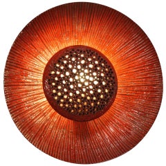 Large Ceramic Flower Lamp By Sejer Denmark