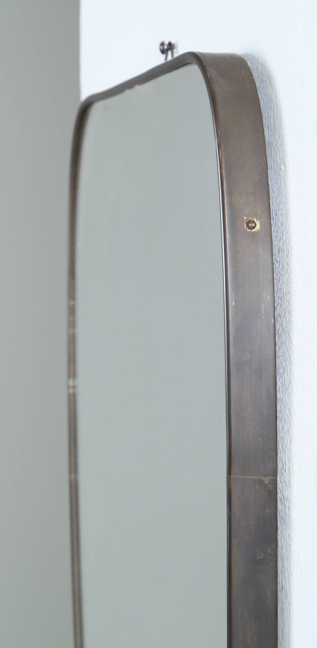 brass mantel mirror