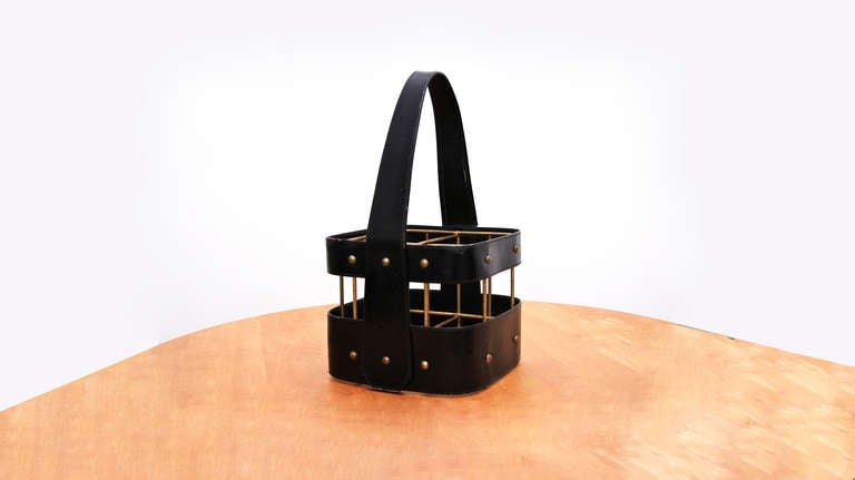 Jacques Adnet Wine Bottle Holder by Hèrmes