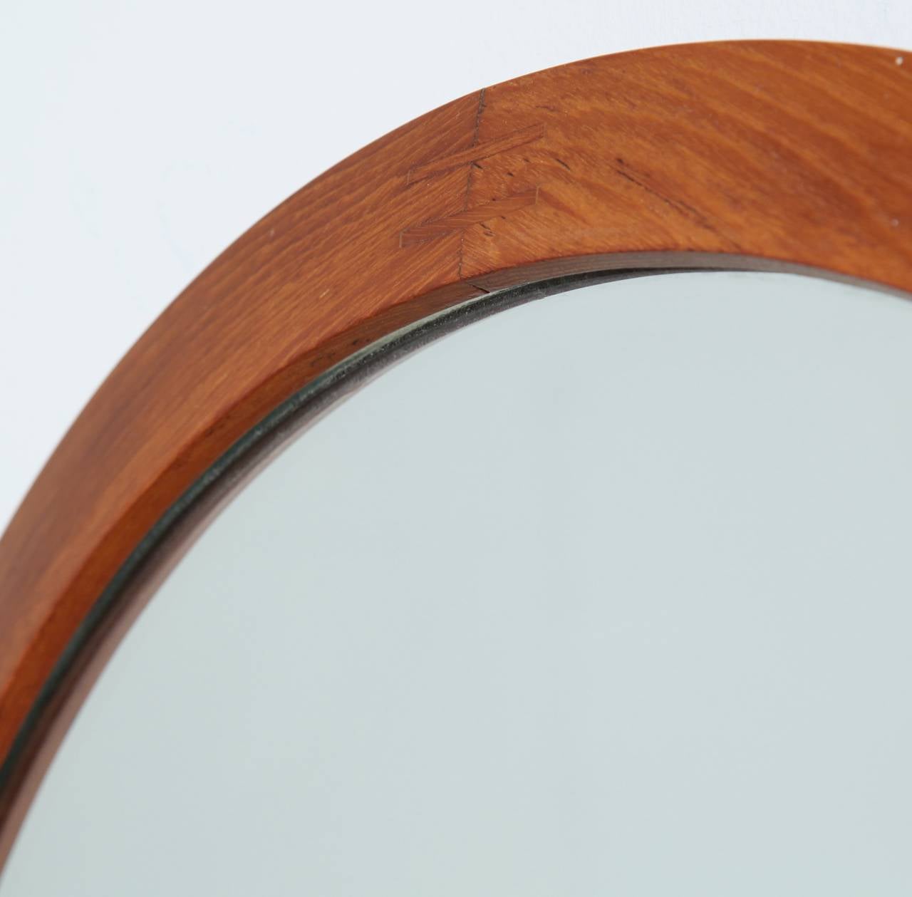 Danish Round mirror by Aksel Kjersgaard