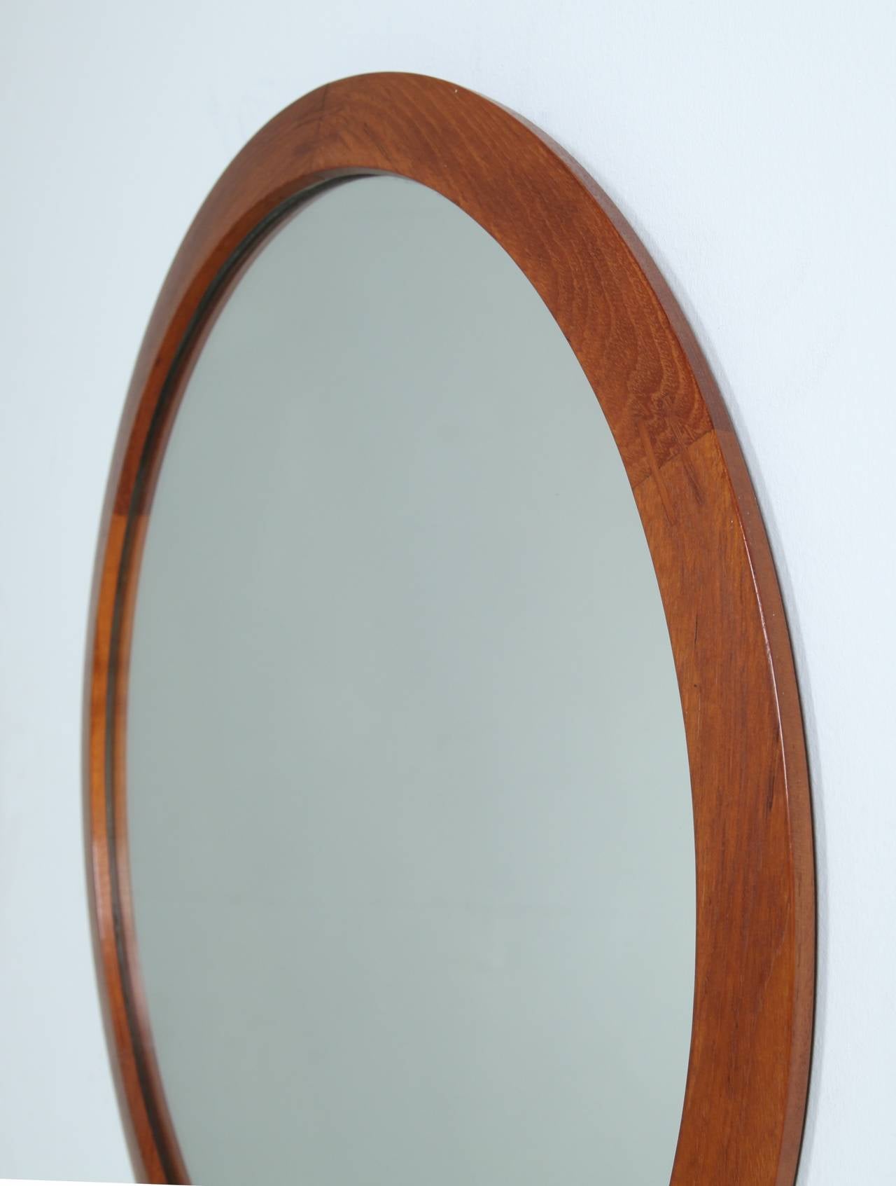 Scandinavian Modern Round mirror by Aksel Kjersgaard