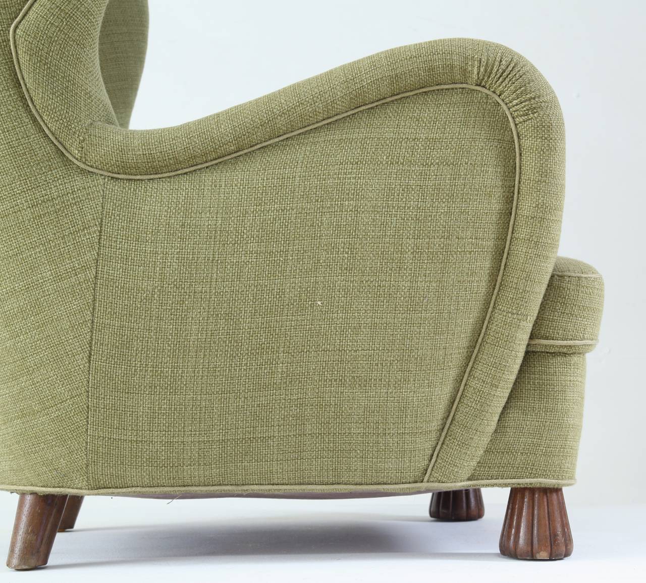 Mid-20th Century Otto Schulz High Back Armchair for Boet, Sweden, 1930s For Sale