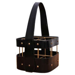 Jacques Adnet Wine Bottle Holder by Hèrmes