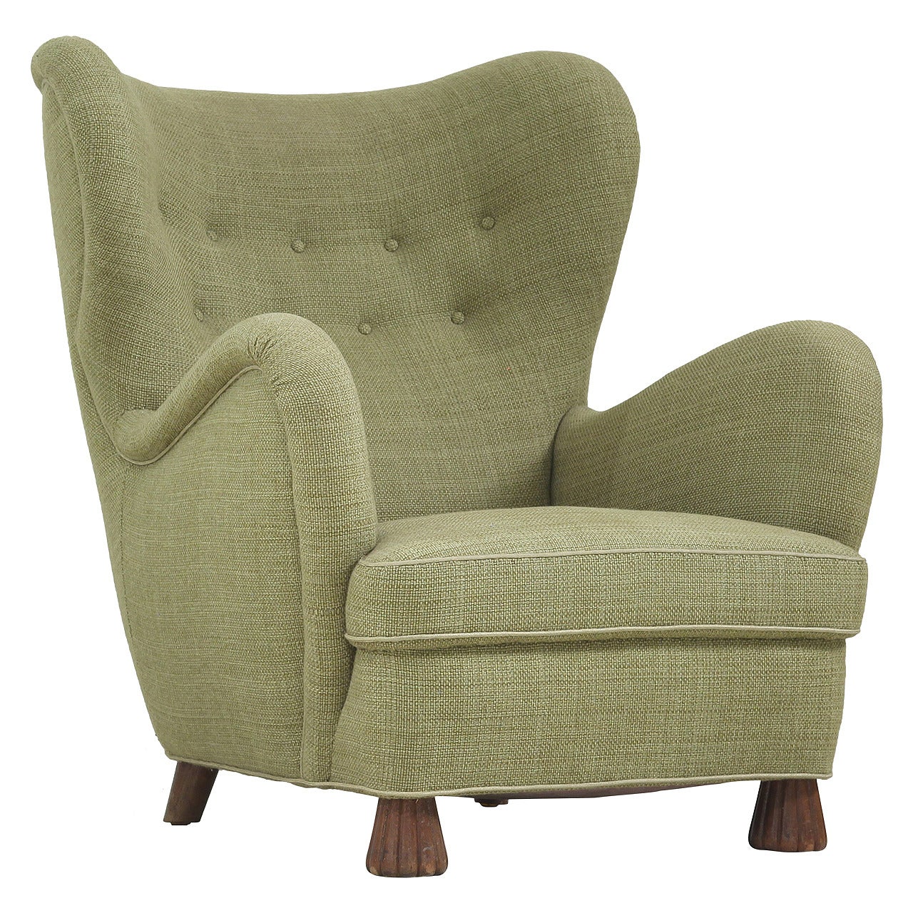 Otto Schulz High Back Armchair for Boet, Sweden, 1930s For Sale