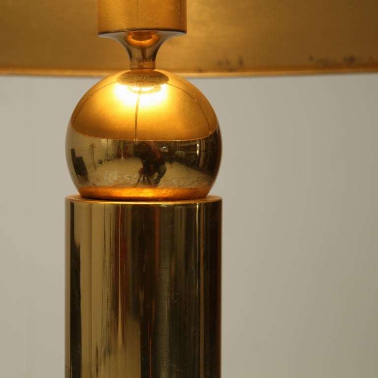 German Pair Schultz Brass Floor Lamps