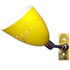 Wall Lamp Fifties Yellow Shade