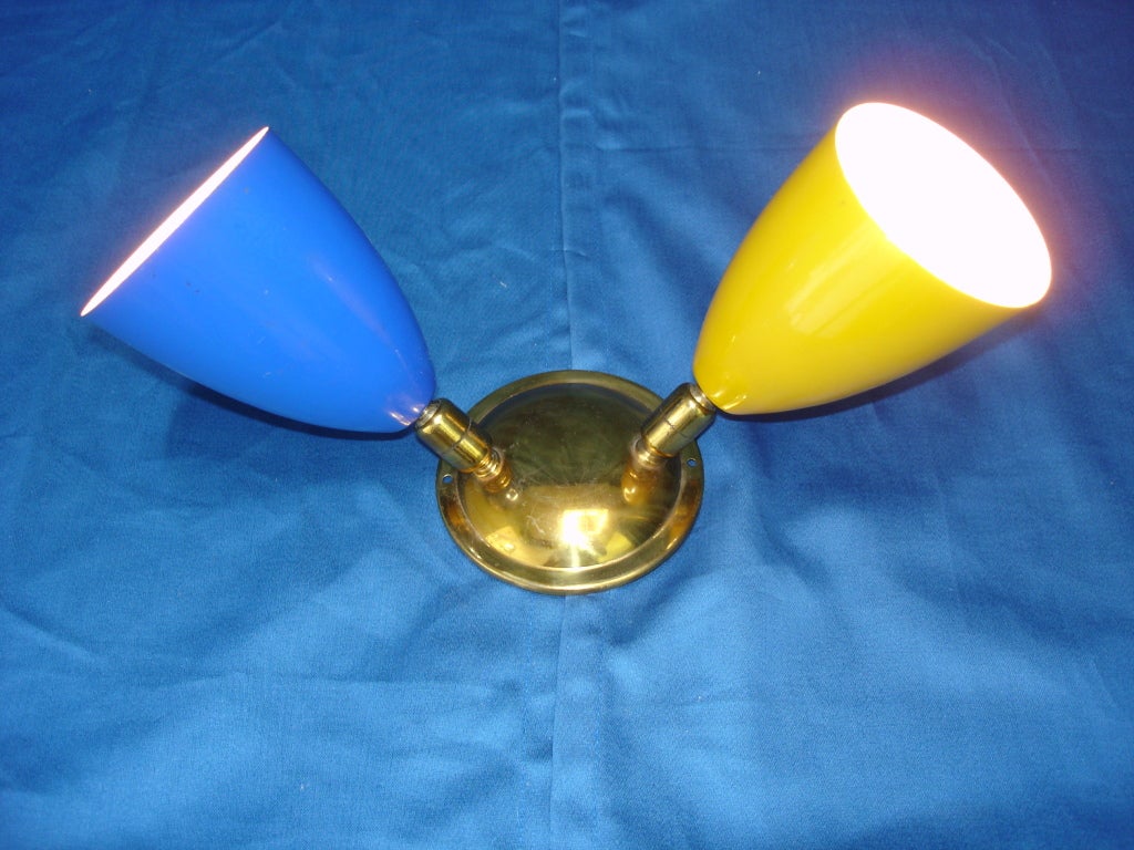 Wall Lamp Fifties Yellow And Blue