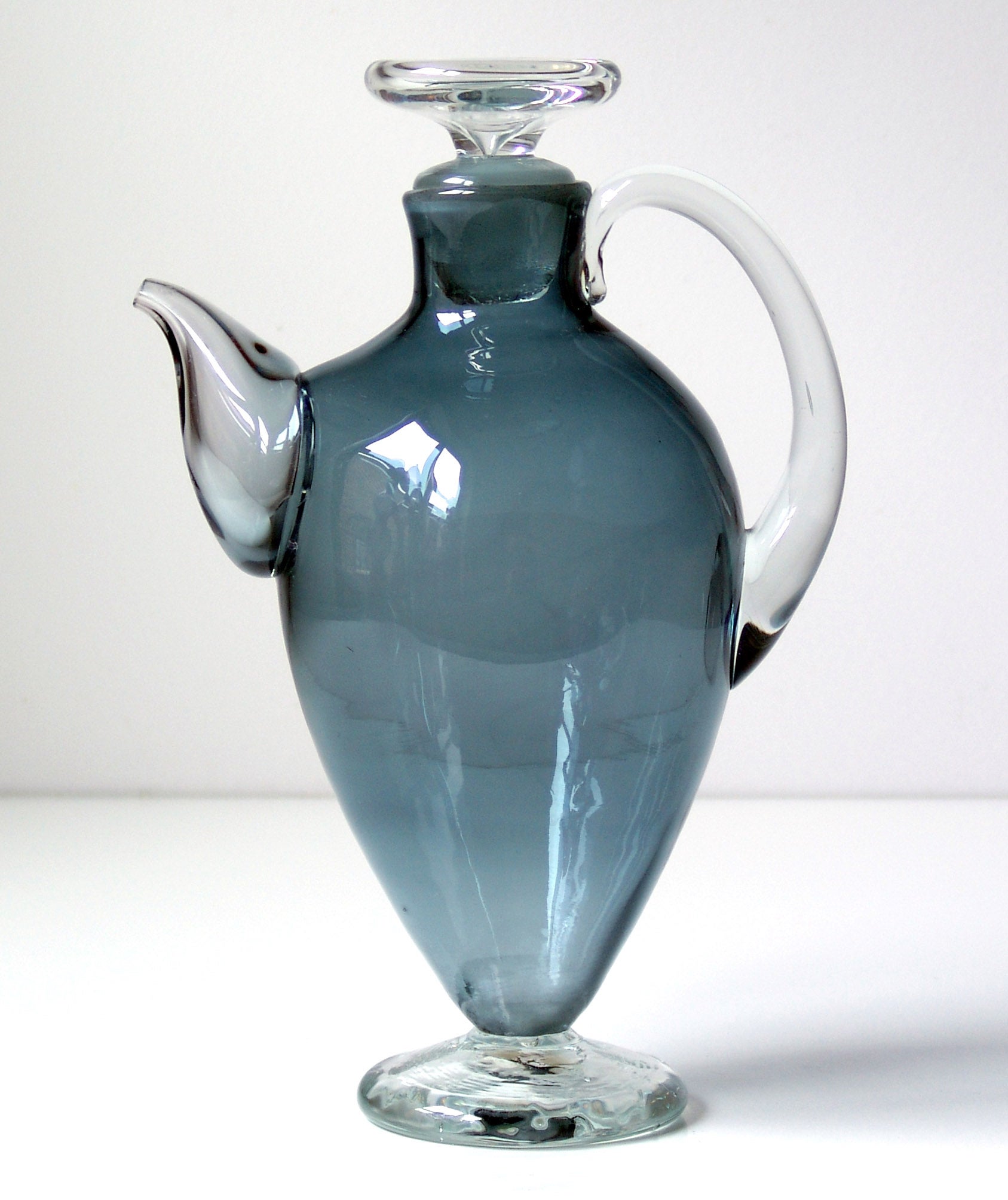 1957 Art Glass Cocktail Decanter by Wayne Husted for Blenko