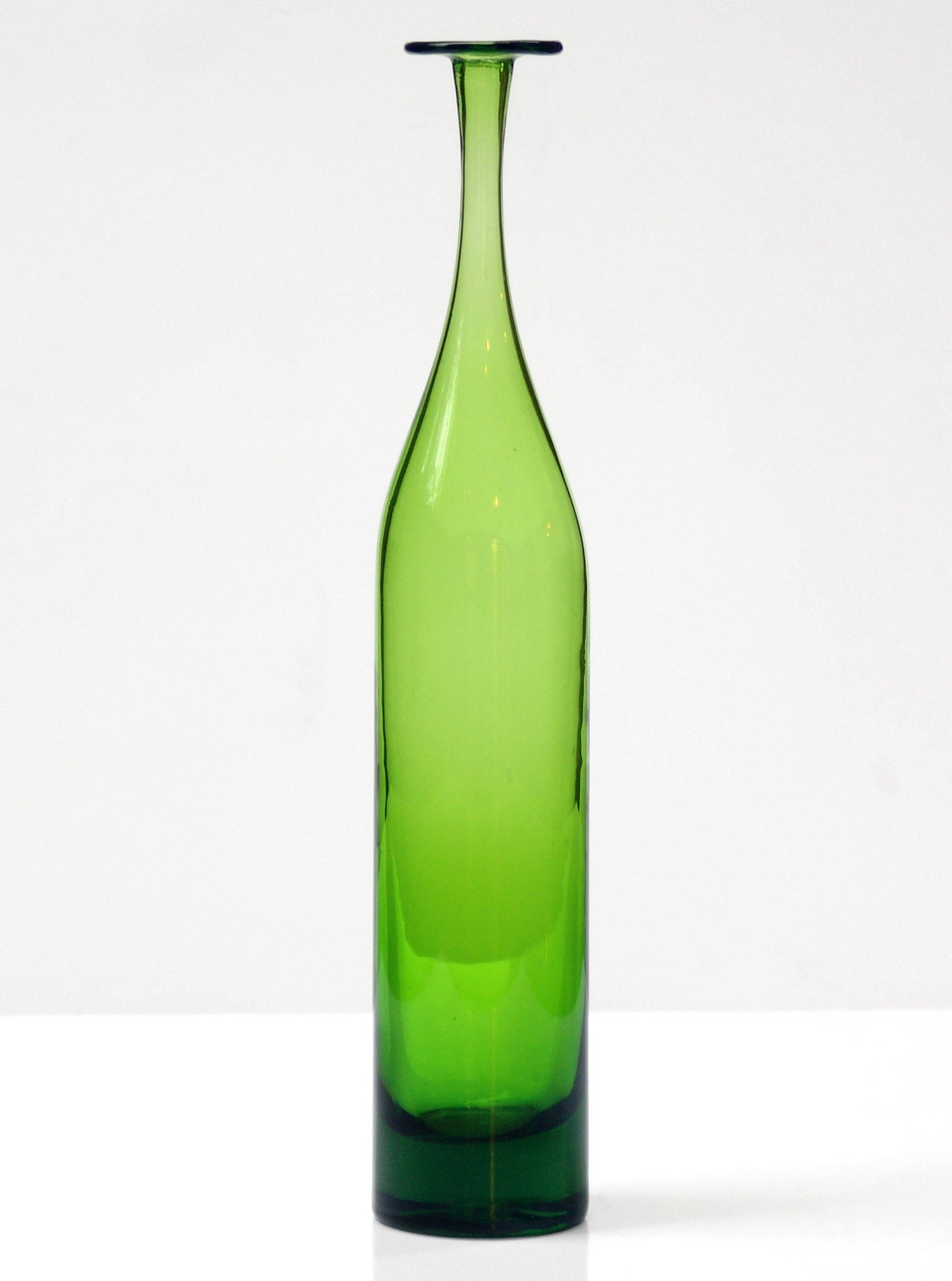 1969 Large Cylindrical Bottle Form by Joel Philip Myers for Blenko For Sale
