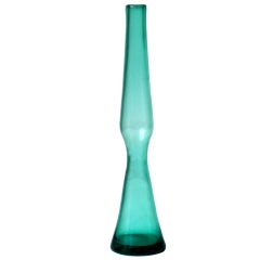 Vintage Elegant and Slender 1960 Bud Vase by Wayne Husted for the Blenko Glass Co.