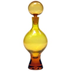 Retro 1962 Jonquil Decanter by Wayne Husted for the Blenko Glass Co.