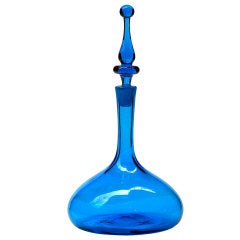 Retro 1965 Finial Stopper Decanter by Joel Philip Myers for the Blenko Glass Co.