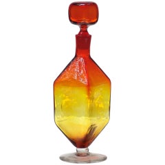 Vintage Important  1960 "gemstone" decanter by Wayne Husted for Blenko