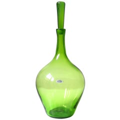 Large Graceful Decorative Decanter by Joel Myers for Blenko 1966