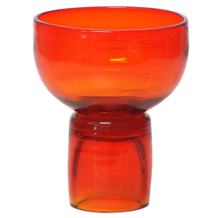 Rare 1959 Reversible Vase - Bowl by Wayne Husted for Blenko For Sale
