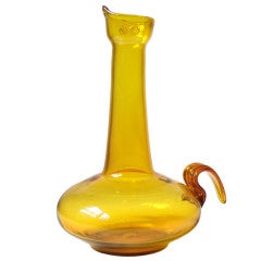 Retro Bird form vase by Wayne Husted for the Blenko Glass Co, 1954