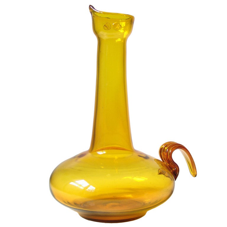 Bird form vase by Wayne Husted for the Blenko Glass Co, 1954 For Sale