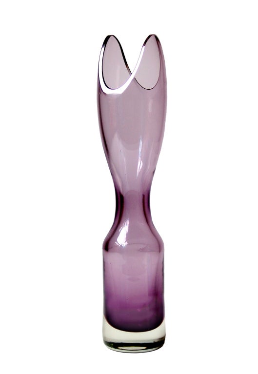 'U-Cut' vase by Wayne Husted for the Blenko Glass Co., 1959