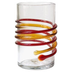 Vintage Double Helix vase by Joel Philip Myers for the Blenko Glass Co