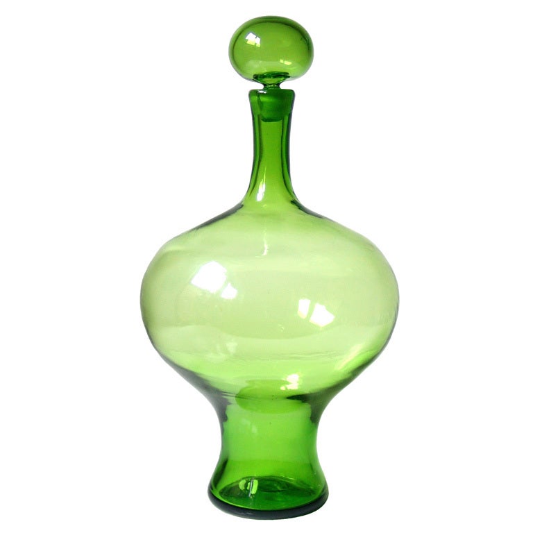 Large Decanter by Joel Philip Myers for the Blenko Glass Co 1965 For Sale