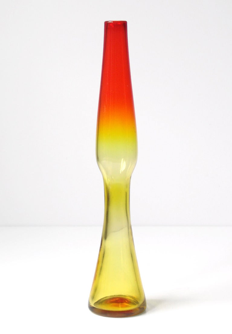 Dramatic 1960's Amberina Blenko Glass grouping In Excellent Condition In New York, NY