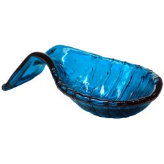 Vintage Rare & Important Sculptural Bowl, 1954 by Wayne Husted for the Blenko Glass Co.