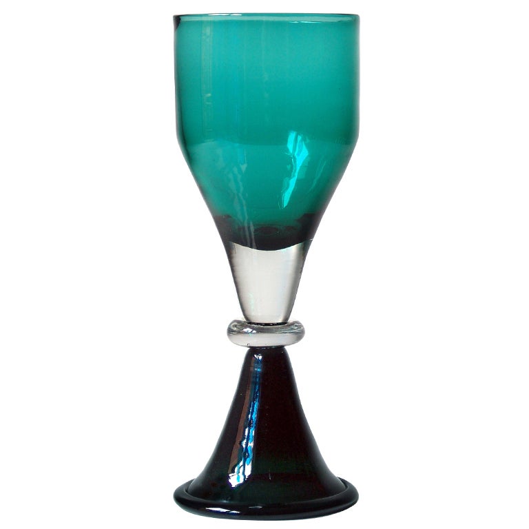 1959 Chalice form vase by Wayne Husted for the Blenko Glass Co For Sale