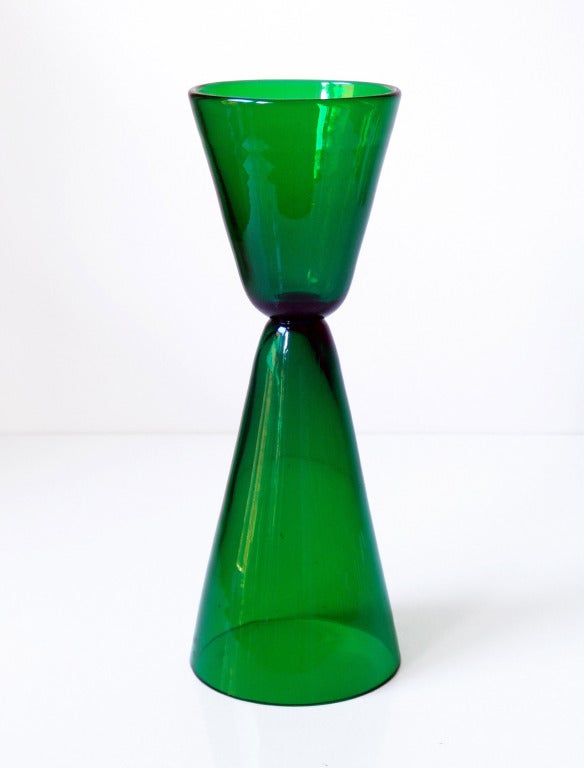 Vase in the shape of two inverted cones, from the 