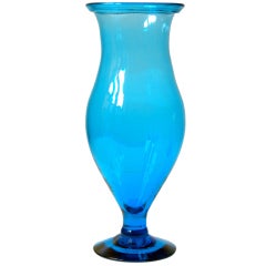 Turquoise vase, 1965, by Joel Philip Myers for Blenko