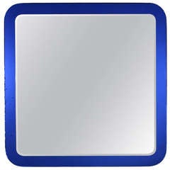 A 50
s Italian Blue Bordered Mirror