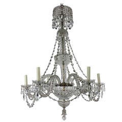 A Late 19th Century English Cut Glass Chandelier