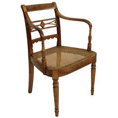A Fine English Maple Desk Chair Circa 1830