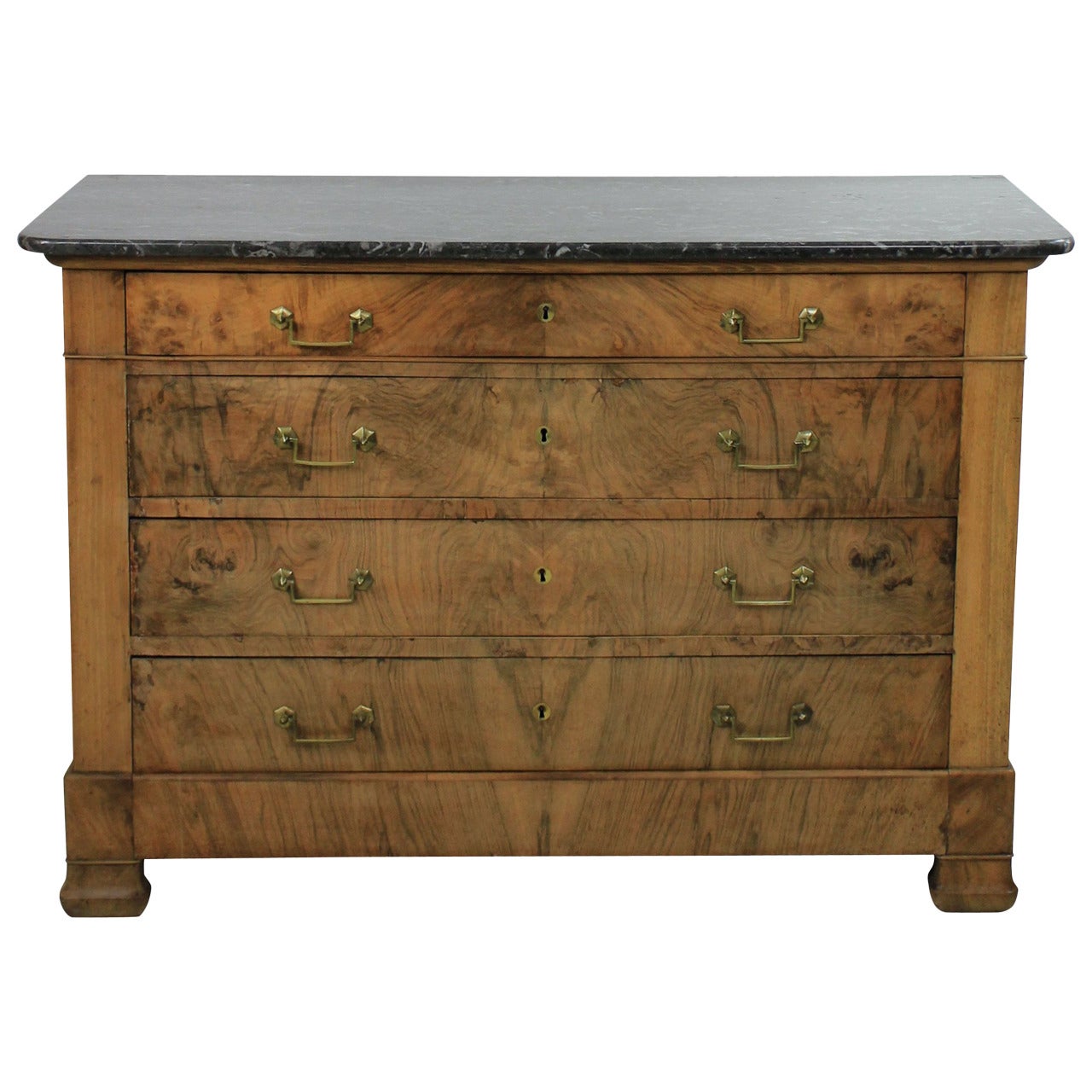 A Napoleon I Bleached Mahogany Commode