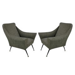 A Pair of 60's Italian Armchairs