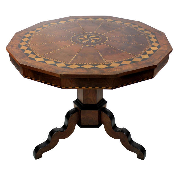 A 19th Century Dutch Geometric Marquetry Table