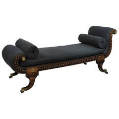 Antique A Fine English Regency Faux Rosewood Day Bed