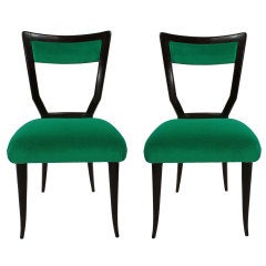 A Pair Of Elegant 50's Italian Side Chairs