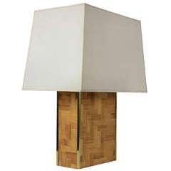A French 60
s Grass Covered Lamp