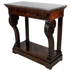 A Fine Mahogany
Marble Louis Philippe Console A Fine Mahogany
Marble Louis Philippe Console