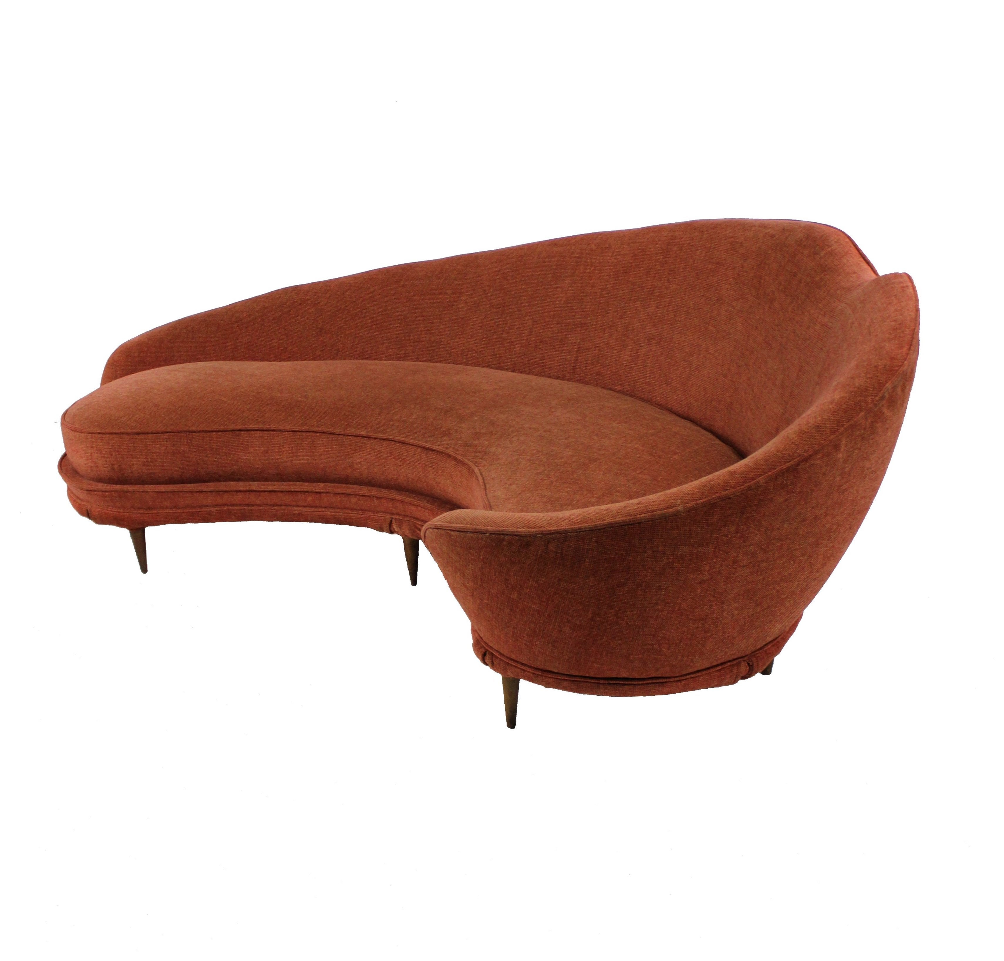 A Large Sculptural Curved Sofa By Ico Parisi