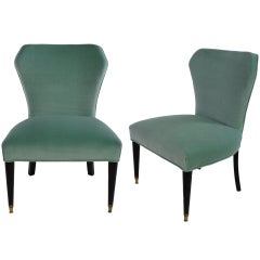 A Pair Of 50's Italian Bedroom Chairs