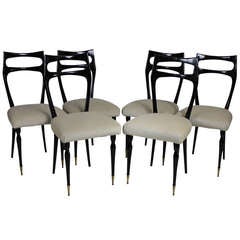 A Set Of Six Dinning Chairs In The Style Of Ulrich