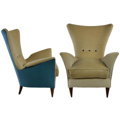 A Pair Of Elegant 50's Italian Armchairs